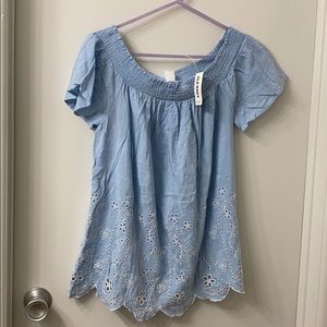 Old Navy Off the Shoulder Denim Blouse